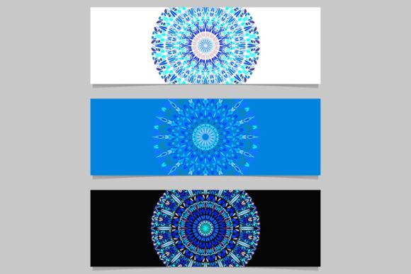 3 Blue Floral Mandala Banner Backgrounds: Integrating High-Resolution Vector Assets into Creative Workflows