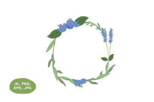 Botanical Blue Floral Rounded Square Frame Guide