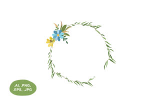 Botanical Floral Circle Frame 2: Design Applications