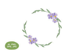 Botanical Floral Circle Frame: Versatile Design Assets