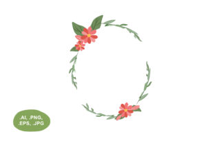 Botanical Orange Floral Open Oval Frame Guide