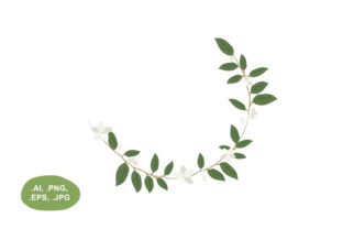 Botanical White Floral Open Round Border