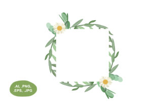 Botanical White Floral Square Frame Design Guide