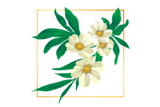 Embrace Elegance with Vintage Gold Floral Flower Illustrations