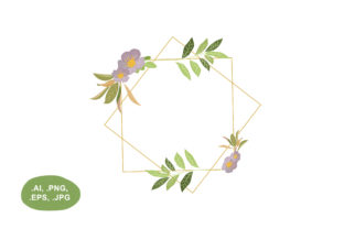 Evaluating the Botanical Purple Floral and Geometric Angled Square Frame for Modern Design Projects