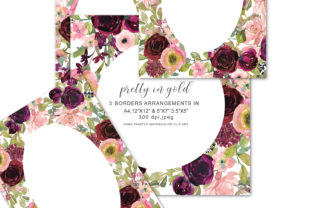 Floral Watercolor Border Arrangements: Elevate Your Designs with Hand-Painted Elegance