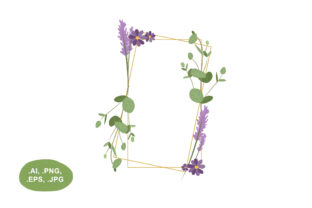 Purple Floral Angled Rectangle Wreath Design Guide